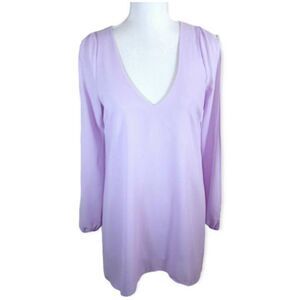 TOBI LAVENDER V-NECK SPLIT SLEEVE MINI DRESS SZ.M EUC.